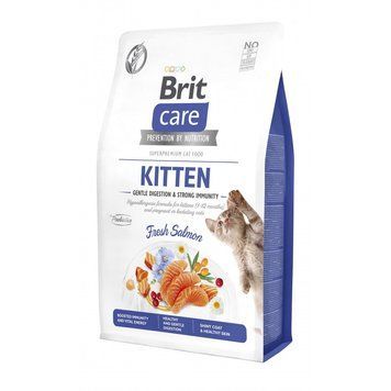 Сухий корм Brit Care Cat by Nutrition Kitten Gentle Digestion Strong Immunity для кошенят, з лососем, 400 г 172541 фото