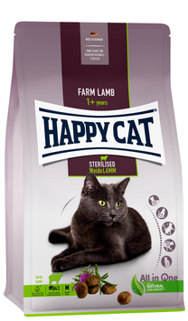 Сухой корм Happy Cat Sterilised Weide Lamm для взрослых стерилизованных кошек со вкусом ягненка, 10 кг 70586 фото
