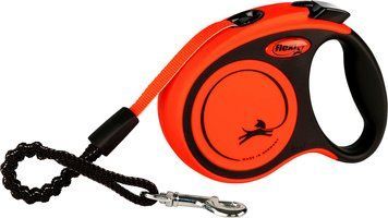 Рулетка-поводок Flexi Xtreme M лента 5м до 35кг оранжевый 34309 фото