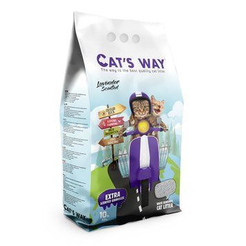 Cats Way Lavander - наповнювач Кетс Вей з ароматом лаванди для котячого туалету - 10 л. Cats Way Lavander фото