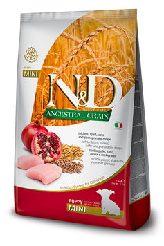 Сухой корм для собак Farmina N&D Low Grain Chicken & Pomegranate, с курицей и гранатом, для щенков мелких пород, 800 г 156373 фото