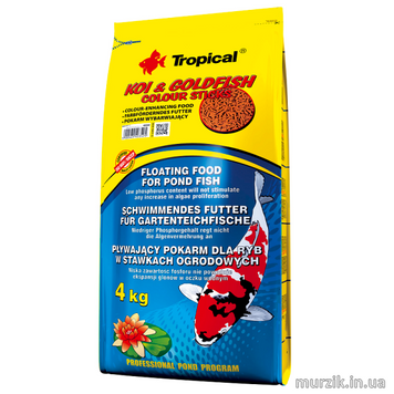 Сухой корм для прудовых рыб Tropical в палочках «Koi & Goldfish Colour Sticks» 50 л/4 кг (для всех прудовых рыб) 32583113 фото