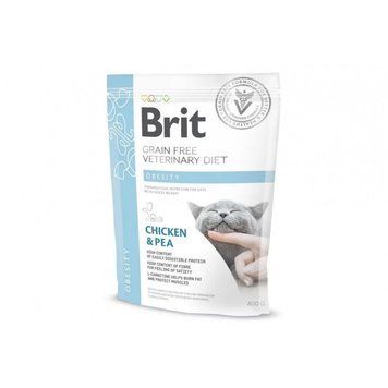 Сухий корм Brit GF VetDiet Cat Obesity для котів, при зайвій вазі та ожирінні, з куркою та горохом, 400 г 170967 фото