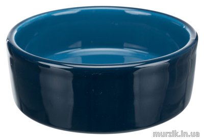 Миска керамическая для собак 0,8 л / 16 см, темно-синяя 32588093 фото