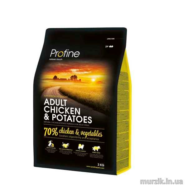 Сухой корм Profine Adult для взрослых собак всех пород, с курицей и картофелем, 3 кг 170540 фото