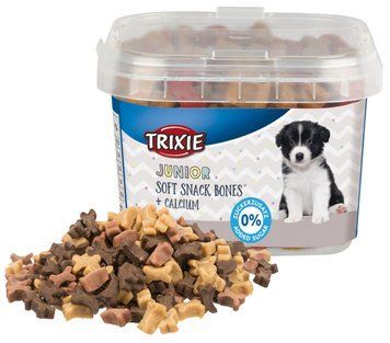 Лакомство Trixie Junior Soft Snack Bones для щенков с курицей, ягненком, лососем и кальцием 140 г 31518 фото