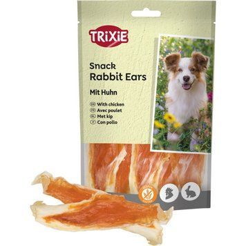 Лакомство Trixie Premio Rabbit Ears для собак ушки кролика и филе курицы 80 г 31808 фото