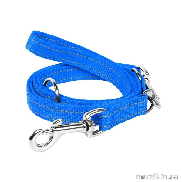 Поводок-перестежка для собак, CoLLaR DOG Extreme, нейлон, 110/140/180 см / 25 мм, синий 41455974 фото