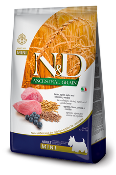 Сухой корм для собак Farmina N&D Low Grain Lamb & Blueberry, с ягнёнком и черникой, для взрослых собак мелких пород, 2,5 кг 156382 фото