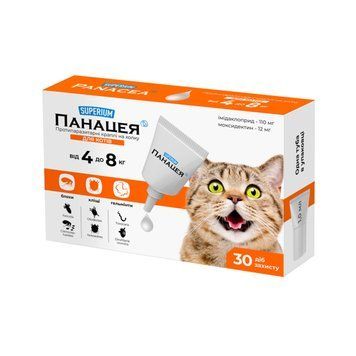 СУПЕРИУМ Панацея, противопаразитарные капли на холку для котов, 4-8 кг 9135 фото