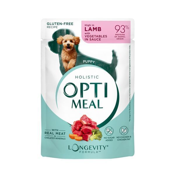 Optimeal Holistic &ndash; влажный корм с ягнятиной и овощами в аппетитном соусе для щенков всех пород B2940501 фото