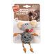 Игрушка для котов Мышка с колокольчиком GiGwi Catch&scratch, текстиль, веревка, ротанг, 8 см 2300 фото 2