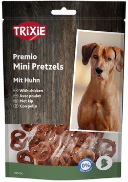 Лакомство Trixie Mini Pretzels для собак крендель с курицей 100 г 31656 фото