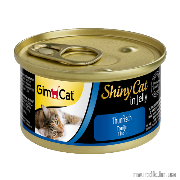 Влажный корм GimCat Shiny Cat для кошек с тунцем в желе, 70 г G-413082 /413280 фото