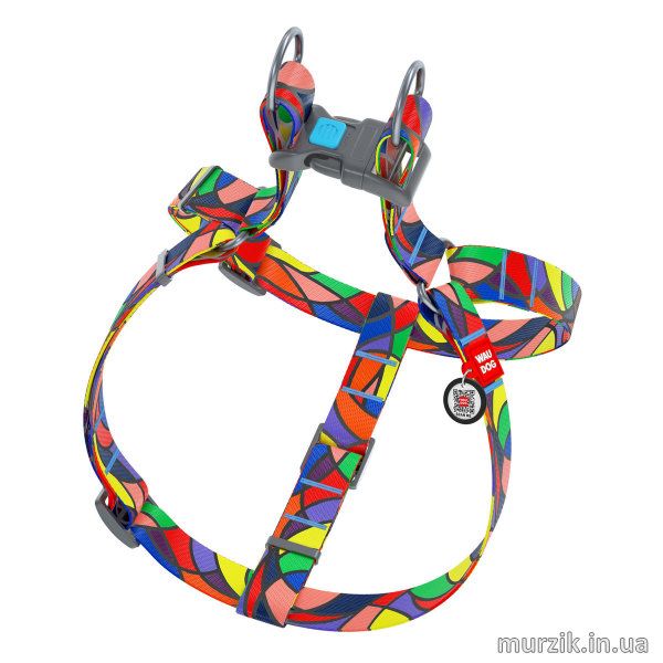 Шлея для собак Collar WAUDOG Nylon с рисунком "Витраж", нейлон, 40-55 см 42075221 фото