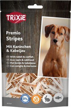 Лакомство Trixie Premio Fish Rabbit Stripes для собак снеки с рыбой и кроликом 100 г 31547 фото
