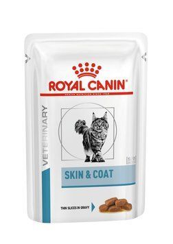 Вологий корм для котів Royal Canin (Роял Канін) Skin & Coat Feline для підтримки захисних функцій шкіри при дерматозах (у соусі) 85 г. RC 4092001 фото