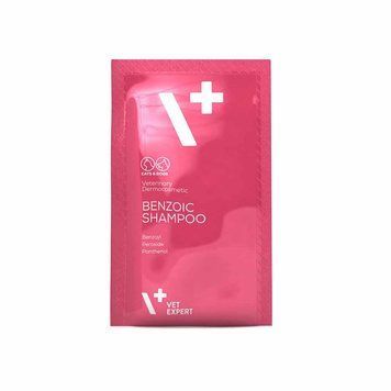 Vet Expert Benzoic Shampoo антибактериальный противогрибковый шампунь для котов и собак с жирной кожей, саше 20&times;15 мл 200357 фото