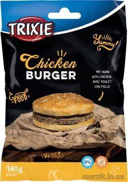 Лакомство Trixie Chicken Burger для собак Бургер с курицей 9 см 140 г 31505 фото