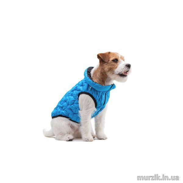 Курточка для собак Collar AiryVest UNI, двусторонняя, S38, голубая/черная 41497108 фото