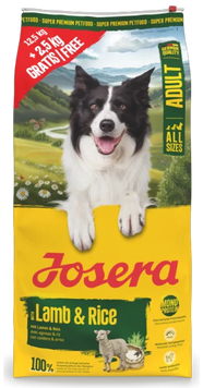 ПОДАРУНОК+2,5 кг! Josera (Йозера) Lamb&Rice (Лем енд Райс) для собак зі смаком ягня 12,5 кг 500128425 фото