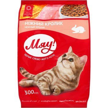 МЯУ полнорационный сухой корм для взрослых кошек с кроликом, 0,3 кг (21шт) B1210620 фото