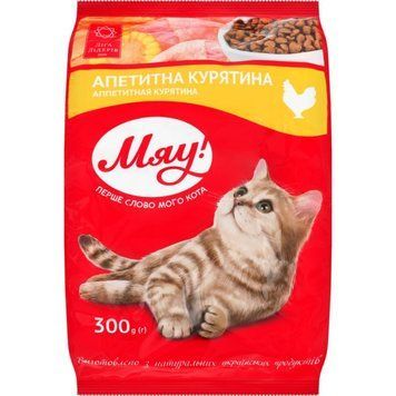 МЯУ полнорационный сухой корм для взрослых кошек с курицей 0.3 кг B1210320 фото
