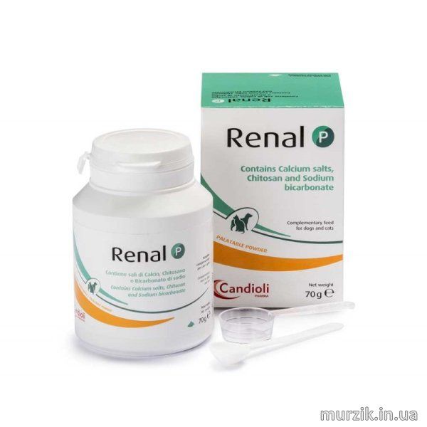 Порошок Renal P Candioli (Кандиоли) для поддержания нормальных метаболических процессов и правильной функции мочевых путей у взрослых собак и кошек 70 гр 42163756 фото