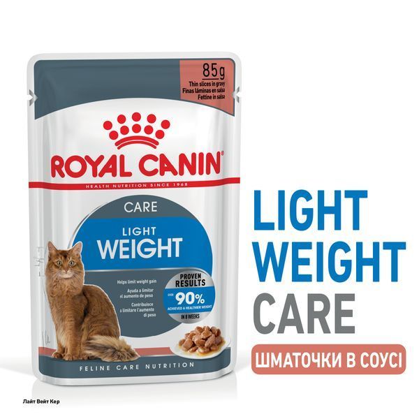 Влажный корм Royal Canin (Роял Канин) Light Weight облегченный, для животных склонных к полноте пауч (в соусе) 85 г/12 шт. RC 40700011 (x12) фото