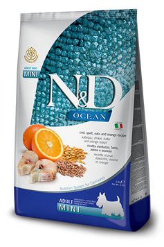 Сухой корм для собак Farmina N&D Low Grain Ocean, с треской и апельсином, для взрослых собак мелких пород, 2,5 кг 160733 фото