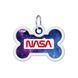 Адресник для собак і котів металевий WAUDOG Smart ID з QR паспортом, малюнок "NASA21", кістка, Д 40 мм, Ш 28 мм 0640-0148 фото 2